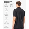 image:image100 Merino Wool Polo Shirt Men  Quarter Zip Long and Short Sleeve  Lightweight Breathable Merino Wool Casual Shirts Naturally AntiOdor MoistureWicking Ideal for Travel Everyday WearCharcoal Grey