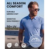 image:image100 Merino Wool Polo Shirt Men  Quarter Zip Long and Short Sleeve  Lightweight Breathable Merino Wool Casual Shirts Naturally AntiOdor MoistureWicking Ideal for Travel Everyday WearDark Olive
