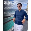 image:image100 Merino Wool Polo Shirt Men  Quarter Zip Long and Short Sleeve  Lightweight Breathable Merino Wool Casual Shirts Naturally AntiOdor MoistureWicking Ideal for Travel Everyday WearNatural White Long
