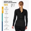 image:image100 Merino Wool Quarter Zip Sweater Women  Thermal Base Layer with Socks  Lightweight Midweight Heavyweight Shirt Breathable Base Layer OdorResistant Half Zip Shirt Ideal for Hiking Skiing165 Charcoal Grey