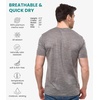 image:image100 Merino Wool Shirt Men  Short Sleeve Top Sport Thermal Base Layer  Lightweight Breathable Merino Wool Undershirt Naturally OdorResistant MoistureWicking Ideal for Hiking Sport TravelGrey Melange V