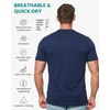 image:image100 Merino Wool Shirt Men  Short Sleeve Top Sport Thermal Base Layer  Lightweight Breathable Merino Wool Undershirt Naturally OdorResistant MoistureWicking Ideal for Hiking Sport TravelDeep Navy Hnly
