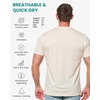 image:image100 Merino Wool Shirt Men  Short Sleeve Top Sport Thermal Base Layer  Lightweight Breathable Merino Wool Undershirt Naturally OdorResistant MoistureWicking Ideal for Hiking Sport TravelIvory Hnly