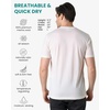 image:image100 Merino Wool Shirt Men  Short Sleeve Top Sport Thermal Base Layer  Lightweight Breathable Merino Wool Undershirt Naturally OdorResistant MoistureWicking Ideal for Hiking Sport TravelIvory White