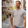 image:image100 Merino Wool Shirt Men  Short Sleeve Top Sport Thermal Base Layer  Lightweight Breathable Merino Wool Undershirt Naturally OdorResistant MoistureWicking Ideal for Hiking Sport TravelCharcoal Grey Hnly