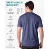 image:image100 Merino Wool Shirt Men  Short Sleeve Top Sport Thermal Base Layer  Lightweight Breathable Merino Wool Undershirt Naturally OdorResistant MoistureWicking Ideal for Hiking Sport TravelNavy Blue