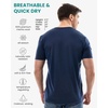 image:image100 Merino Wool Shirt Men  Short Sleeve Top Sport Thermal Base Layer  Lightweight Breathable Merino Wool Undershirt Naturally OdorResistant MoistureWicking Ideal for Hiking Sport TravelDeep Navy V