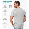 image:image100 Merino Wool Shirt Men  Short Sleeve Top Sport Thermal Base Layer  Lightweight Breathable Merino Wool Undershirt Naturally OdorResistant MoistureWicking Ideal for Hiking Sport TravelHeather Grey Hnly