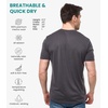 image:image100 Merino Wool Shirt Men  Short Sleeve Top Sport Thermal Base Layer  Lightweight Breathable Merino Wool Undershirt Naturally OdorResistant MoistureWicking Ideal for Hiking Sport TravelDark Charcoal V