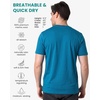 image:image100 Merino Wool Shirt Men  Short Sleeve Top Sport Thermal Base Layer  Lightweight Breathable Merino Wool Undershirt Naturally OdorResistant MoistureWicking Ideal for Hiking Sport TravelMaya Blue
