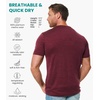 image:image100 Merino Wool Shirt Men  Short Sleeve Top Sport Thermal Base Layer  Lightweight Breathable Merino Wool Undershirt Naturally OdorResistant MoistureWicking Ideal for Hiking Sport TravelBurgundy Hnly