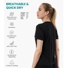 image:image100 Merino Wool Shirt Women  Short Sleeve Tee Base Layer Top Undershirt  Lightweight Breathable Merino Wool TShirt Naturally OdorResistant Soft MoistureWicking Hiking OutdoorSolid Black