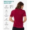 image:image100 Merino Wool Shirt Women  Short Sleeve Tee Base Layer Top Undershirt  Lightweight Breathable Merino Wool TShirt Naturally OdorResistant Soft MoistureWicking Hiking OutdoorDark Red