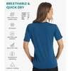 image:image100 Merino Wool Shirt Women  Short Sleeve Tee Base Layer Top Undershirt  Lightweight Breathable Merino Wool TShirt Naturally OdorResistant Soft MoistureWicking Hiking OutdoorDenim Scoop