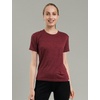 image:image100 Merino Wool Shirt Women  Short Sleeve Tee Base Layer Top Undershirt  Lightweight Breathable Merino Wool TShirt Naturally OdorResistant Soft MoistureWicking Hiking OutdoorBurgundy Wine