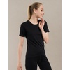 image:image100 Merino Wool Shirt Women  Short Sleeve Tee Base Layer Top Undershirt  Lightweight Breathable Merino Wool TShirt Naturally OdorResistant Soft MoistureWicking Hiking OutdoorSolid Black