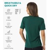 image:image100 Merino Wool Shirt Women  Short Sleeve Tee Base Layer Top Undershirt  Lightweight Breathable Merino Wool TShirt Naturally OdorResistant Soft MoistureWicking Hiking OutdoorRainforest Green