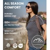 image:image100 Merino Wool Shirt Women  Short Sleeve Tee Base Layer Top Undershirt  Lightweight Breathable Merino Wool TShirt Naturally OdorResistant Soft MoistureWicking Hiking OutdoorBlack Scoop