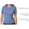 image:image100 Merino Wool Shirt Women  Short Sleeve Tee Base Layer Top Undershirt  Lightweight Breathable Merino Wool TShirt Naturally OdorResistant Soft MoistureWicking Hiking OutdoorDark Blue
