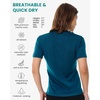 image:image100 Merino Wool Shirt Women  Short Sleeve Tee Base Layer Top Undershirt  Lightweight Breathable Merino Wool TShirt Naturally OdorResistant Soft MoistureWicking Hiking OutdoorDark Teal