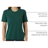 image:image100 Merino Wool Shirt Women  Short Sleeve Tee Base Layer Top Undershirt  Lightweight Breathable Merino Wool TShirt Naturally OdorResistant Soft MoistureWicking Hiking OutdoorRainforest Green