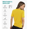image:image100 Merino Wool Shirt Women  Short Sleeve Tee Base Layer Top Undershirt  Lightweight Breathable Merino Wool TShirt Naturally OdorResistant Soft MoistureWicking Hiking OutdoorMustard