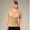image:image100 Merino Wool Shirt Women  Short Sleeve Tee Base Layer Top Undershirt  Lightweight Breathable Merino Wool TShirt Naturally OdorResistant Soft MoistureWicking Hiking OutdoorTan