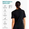 image:image100 Merino Wool Shirt Women  Short Sleeve Tee Base Layer Top Undershirt  Lightweight Breathable Merino Wool TShirt Naturally OdorResistant Soft MoistureWicking Hiking OutdoorEbony Gray