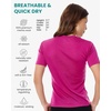 image:image100 Merino Wool Shirt Women  Short Sleeve Tee Base Layer Top Undershirt  Lightweight Breathable Merino Wool TShirt Naturally OdorResistant Soft MoistureWicking Hiking OutdoorRoyal Fuchsia