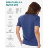 image:image100 Merino Wool Shirt Women  Short Sleeve Tee Base Layer Top Undershirt  Lightweight Breathable Merino Wool TShirt Naturally OdorResistant Soft MoistureWicking Hiking OutdoorChicago Blues