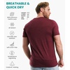 image:image100 Merino Wool TShirt Men  Base Layer Top Undershirt with Hiking Socks  Lightweight Breathable Merino Wool Thermal Shirt Naturally OdorResistant MoistureWicking Ideal for Hiking TravelBurgundy Wine