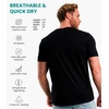 image:image100 Merino Wool TShirt Men  Base Layer Top Undershirt with Hiking Socks  Lightweight Breathable Merino Wool Thermal Shirt Naturally OdorResistant MoistureWicking Ideal for Hiking TravelHeathered Black