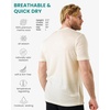 image:image100 Merino Wool TShirt Men  Base Layer Top Undershirt with Hiking Socks  Lightweight Breathable Merino Wool Thermal Shirt Naturally OdorResistant MoistureWicking Ideal for Hiking TravelCreamy White