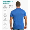 image:image100 Merino Wool TShirt Men  Base Layer Top Undershirt with Hiking Socks  Lightweight Breathable Merino Wool Thermal Shirt Naturally OdorResistant MoistureWicking Ideal for Hiking TravelCobalt Blue