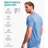 image:image100 Merino Wool TShirt Men  Base Layer Top Undershirt with Hiking Socks  Lightweight Breathable Merino Wool Thermal Shirt Naturally OdorResistant MoistureWicking Ideal for Hiking TravelDeep Blue