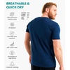 image:image100 Merino Wool TShirt Men  Base Layer Top Undershirt with Hiking Socks  Lightweight Breathable Merino Wool Thermal Shirt Naturally OdorResistant MoistureWicking Ideal for Hiking TravelNavy