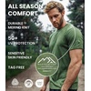 image:image100 Merino Wool TShirt Men  Base Layer Top Undershirt with Hiking Socks  Lightweight Breathable Merino Wool Thermal Shirt Naturally OdorResistant MoistureWicking Ideal for Hiking TravelPerfect Gray