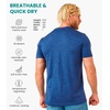 image:image100 Merino Wool TShirt Men  Short Sleeve Undershirt Base Layer Top  Lightweight Breathable Merino Wool Tees Naturally OdorResistant Soft Hiking Shirt Sport Travel Running Gym WorkWindsor Blue