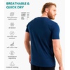 image:image100 Merino Wool TShirt Men  Short Sleeve Undershirt Base Layer Top  Lightweight Breathable Merino Wool Tees Naturally OdorResistant Soft Hiking Shirt Sport Travel Running Gym WorkNavy