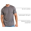 image:image100 Merino Wool TShirt Men  Short Sleeve Undershirt Base Layer Top  Lightweight Breathable Merino Wool Tees Naturally OdorResistant Soft Hiking Shirt Sport Travel Running Gym WorkPerfect Grey