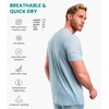 image:image100 Merino Wool TShirt Men  Short Sleeve Undershirt Base Layer Top  Lightweight Breathable Merino Wool Tees Naturally OdorResistant Soft Hiking Shirt Sport Travel Running Gym WorkArctic Ice