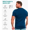 image:image100 Merino Wool TShirt Men  Short Sleeve Undershirt Base Layer Top  Lightweight Breathable Merino Wool Tees Naturally OdorResistant Soft Hiking Shirt Sport Travel Running Gym WorkDeep Teal