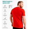 image:image100 Merino Wool TShirt Men  Short Sleeve Undershirt Base Layer Top  Lightweight Breathable Merino Wool Tees Naturally OdorResistant Soft Hiking Shirt Sport Travel Running Gym WorkChili Red
