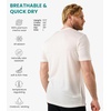 image:image100 Merino Wool TShirt Men  Short Sleeve Undershirt Base Layer Top  Lightweight Breathable Merino Wool Tees Naturally OdorResistant Soft Hiking Shirt Sport Travel Running Gym WorkCreamy