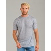 image:image100 Merino Wool TShirt Men  Short Sleeve Undershirt Base Layer Top  Lightweight Breathable Merino Wool Tees Naturally OdorResistant Soft Hiking Shirt Sport Travel Running Gym WorkHeathered Grey