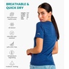 image:image100 Merino Wool TShirt Women  Short Sleeve Tee with Hiking Socks  Lightweight Breathable Merino Wool Active Base Layer Naturally OdorResistant MoistureWicking Ideal for Hiking TravelWindsor Blue