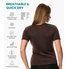 image:image100 Merino Wool TShirt Women  Short Sleeve Tee with Hiking Socks  Lightweight Breathable Merino Wool Active Base Layer Naturally OdorResistant MoistureWicking Ideal for Hiking TravelChocolate