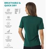 image:image100 Merino Wool TShirt Women  Short Sleeve Tee with Hiking Socks  Lightweight Breathable Merino Wool Active Base Layer Naturally OdorResistant MoistureWicking Ideal for Hiking TravelForest Green
