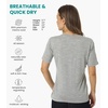 image:image100 Merino Wool TShirt Women  Short Sleeve Tee with Hiking Socks  Lightweight Breathable Merino Wool Active Base Layer Naturally OdorResistant MoistureWicking Ideal for Hiking TravelHeather Grey