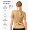 image:image100 Merino Wool TShirt Women  Short Sleeve Tee with Hiking Socks  Lightweight Breathable Merino Wool Active Base Layer Naturally OdorResistant MoistureWicking Ideal for Hiking TravelCamel
